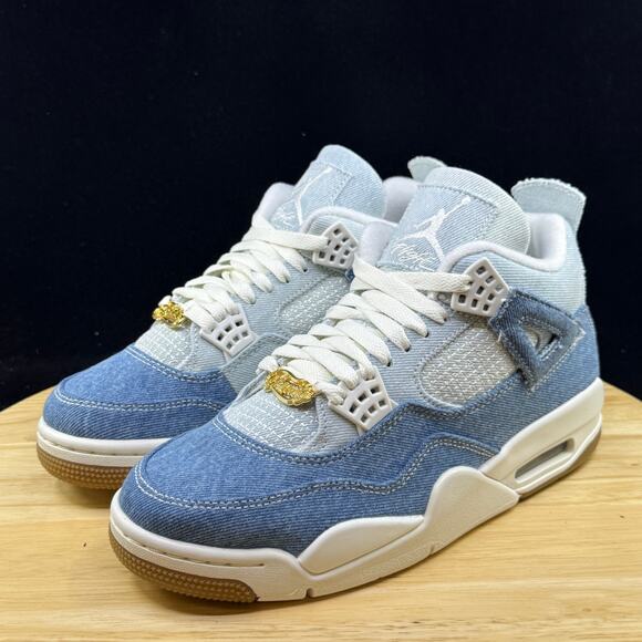 Nike Air Jordan 4 Retro Tex Shoes "Denim" Sail Gum IB6716-100 Size 6 NEW - Picture 2 of 9